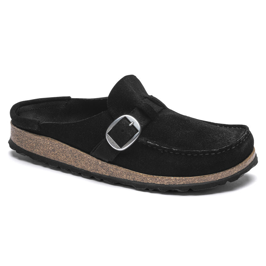 Birkenstock BUCKLEY 1017826 Noir Suede pour Femmes Orthopédiques Largeur Étroite - Boutique du Cordonnier