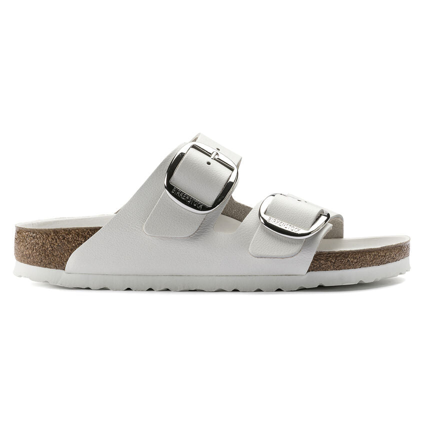 Birkenstock ARIZONA BIG BUCKE 1016826 White Leather Largeur Étroite - Boutique du Cordonnier