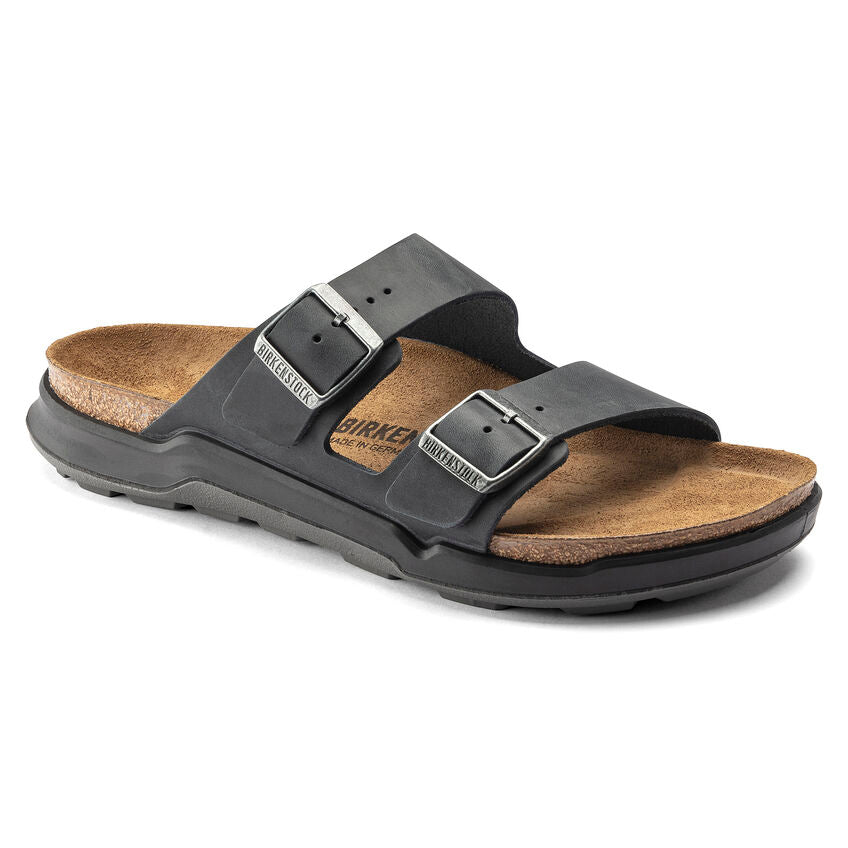 Birkenstock ARIZONA Cross Town 1018461 Old Black | Cuir Largeur Régulière - Boutique du Cordonnier