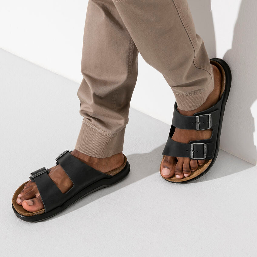 Birkenstock ARIZONA Cross Town 1018461 Old Black | Cuir Largeur Régulière - Boutique du Cordonnier