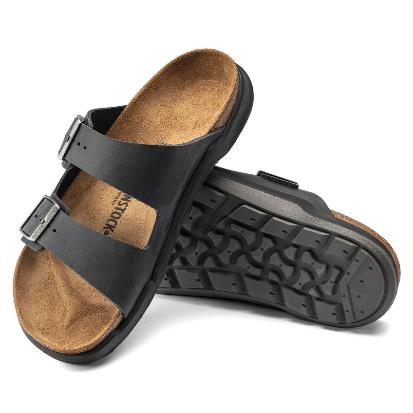 Birkenstock ARIZONA Cross Town 1018461 Old Black | Cuir Largeur Régulière - Boutique du Cordonnier