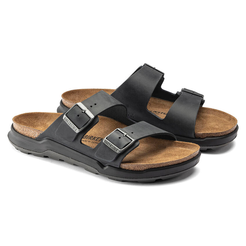 Birkenstock ARIZONA Cross Town 1018461 Old Black | Cuir Largeur Régulière - Boutique du Cordonnier