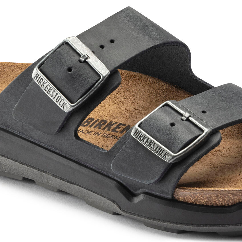 Birkenstock ARIZONA Cross Town 1018461 Old Black | Cuir Largeur Régulière - Boutique du Cordonnier