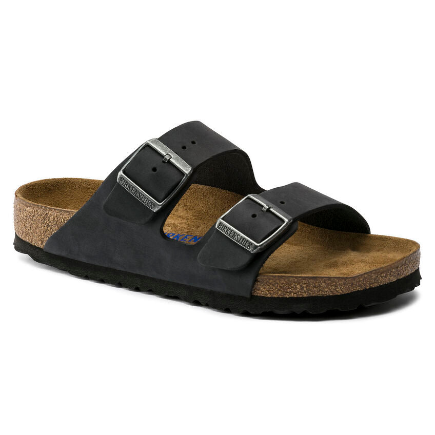 Birkenstock ARIZONA SOFT 752483 Noir | Cuir Largeur Étroite - Boutique du Cordonnier