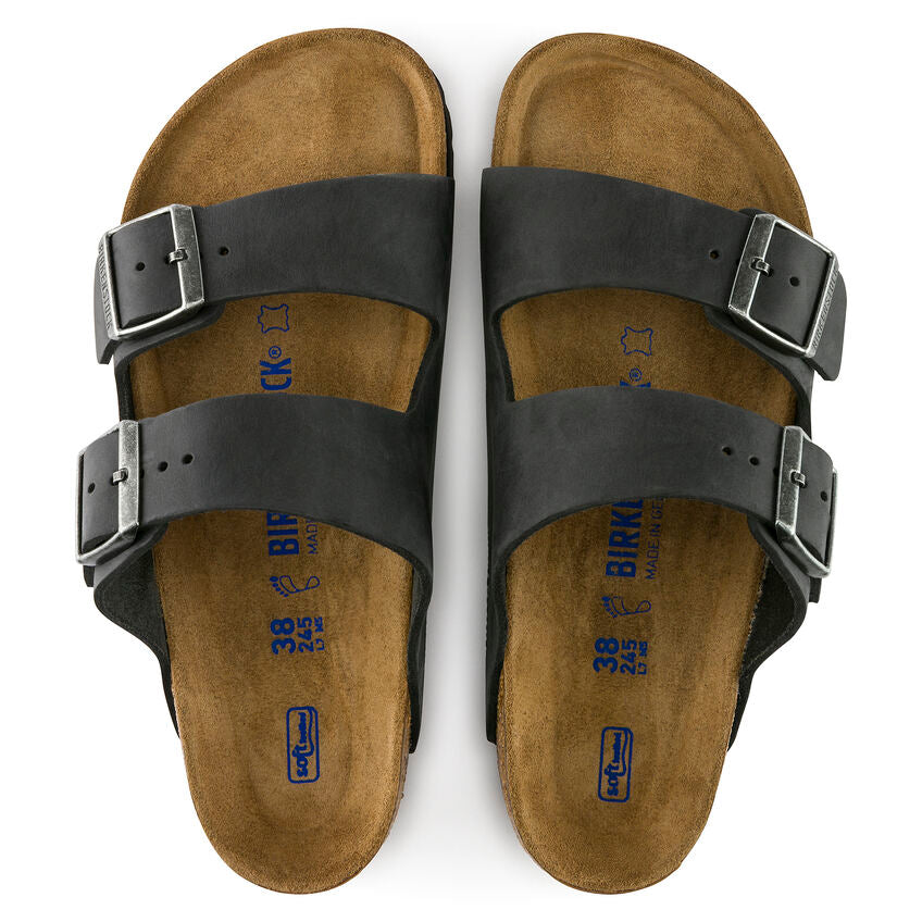 Birkenstock ARIZONA SOFT 752483 Noir | Cuir Largeur Étroite - Boutique du Cordonnier