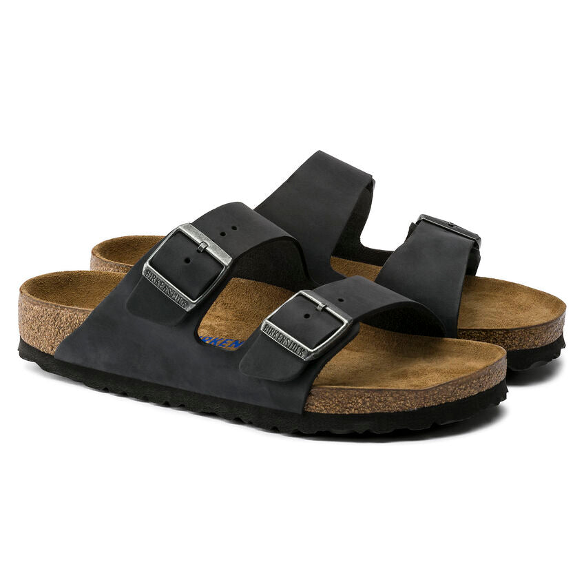 Birkenstock ARIZONA SOFT 752483 Noir | Cuir Largeur Étroite - Boutique du Cordonnier