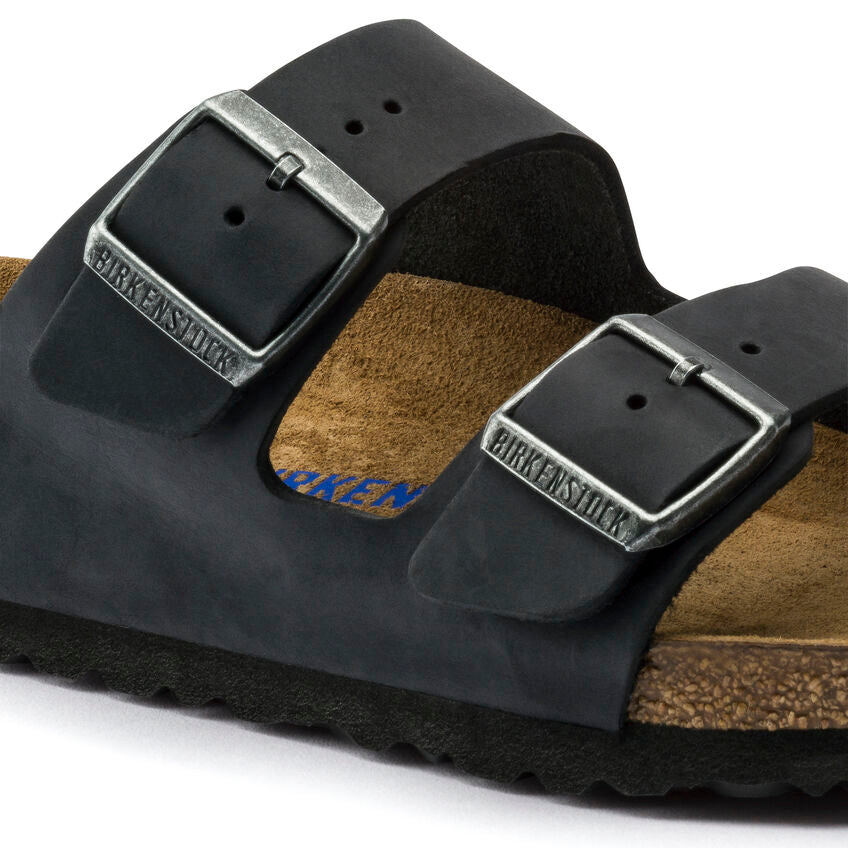 Birkenstock ARIZONA SOFT 752483 Noir | Cuir Largeur Étroite - Boutique du Cordonnier