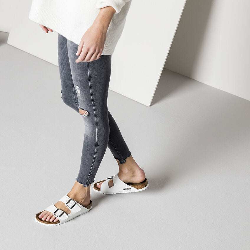 Birkenstock ARIZONA 0552683 Blanc | Birko-Flor Largeur Étroite - Boutique du Cordonnier