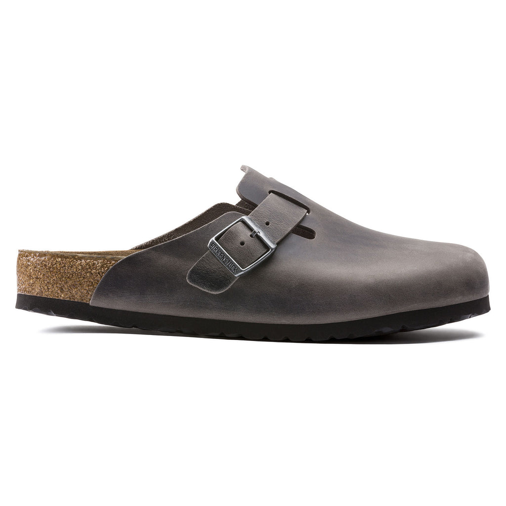 Birkenstock Boston-Soft 1013255 Iron Cuir Huilé Largeur Régulière - Boutique du Cordonnier