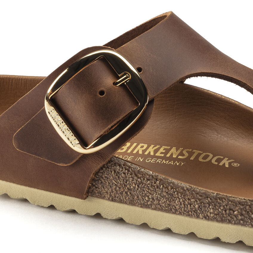 Birkenstock GIZEH BIG BUCKLE 1018745 Cognac | Cuir Largeur Régulière - Boutique du Cordonnier