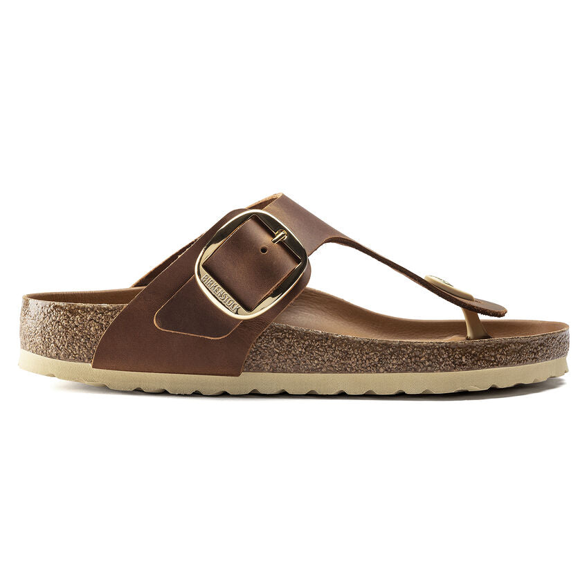 Birkenstock GIZEH BIG BUCKLE 1018745 Cognac | Cuir Largeur Régulière - Boutique du Cordonnier