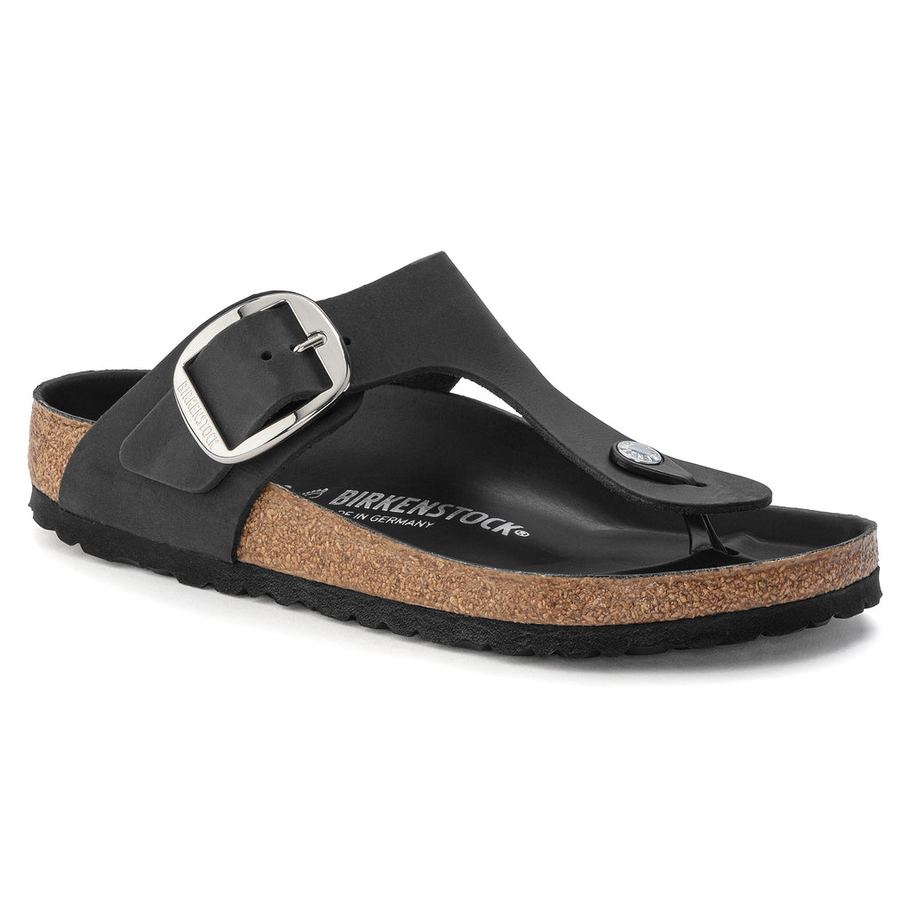 Birkenstock GIZEH BIG BUCKLE 1023334 Noir | Cuir Largeur Régulière - Boutique du Cordonnier