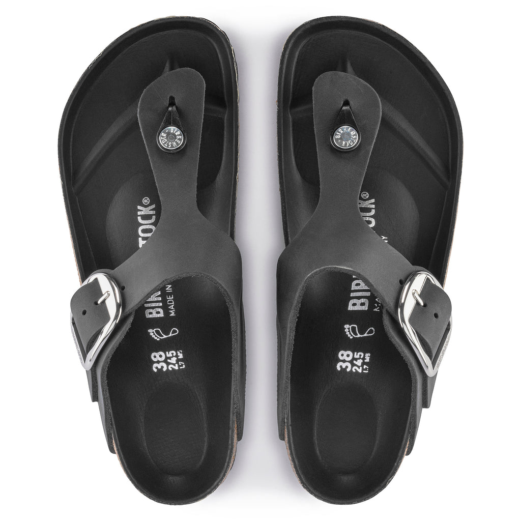 Birkenstock GIZEH BIG BUCKLE 1023334 Noir | Cuir Largeur Régulière - Boutique du Cordonnier