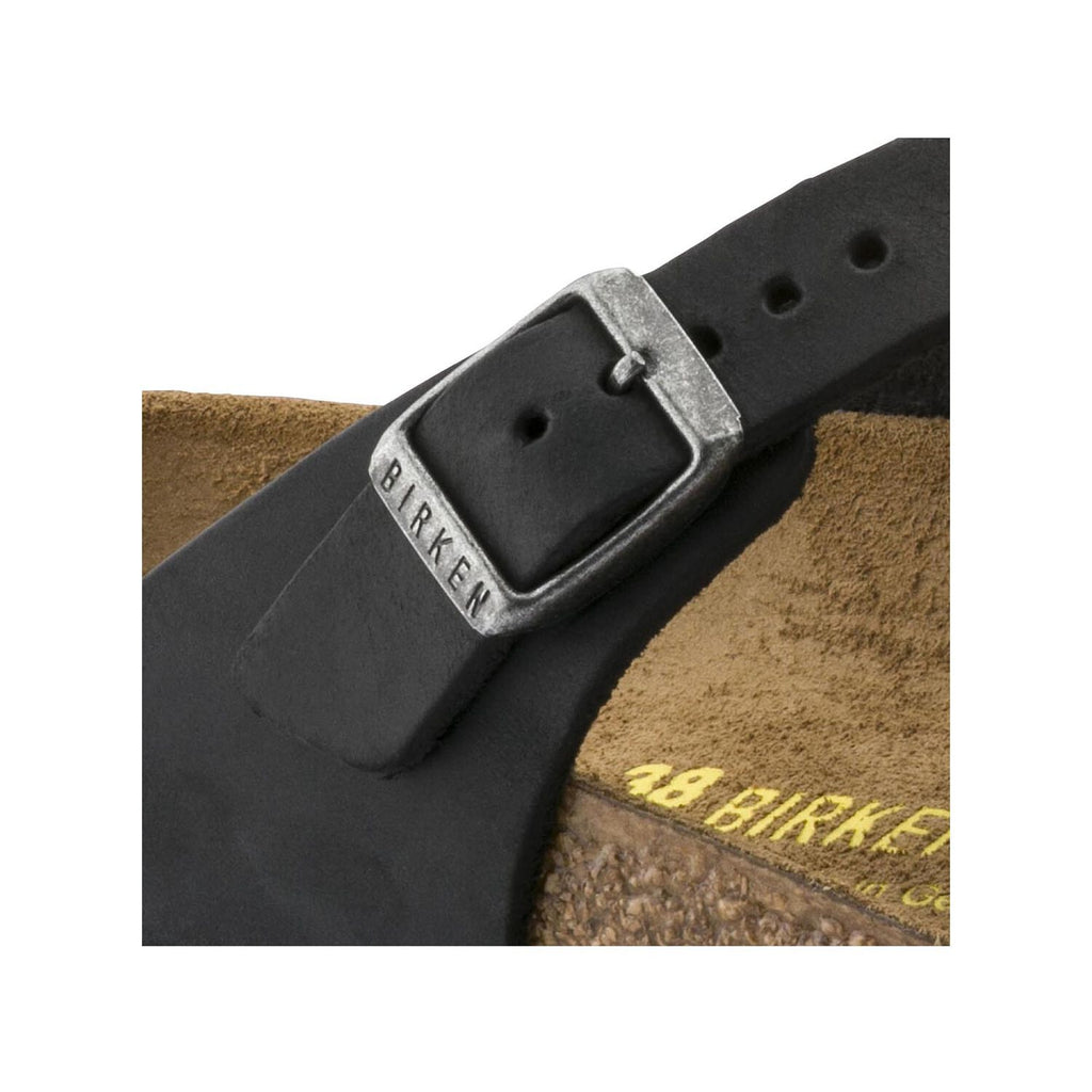 Birkenstock GIZEH 845251 Cuir Noir Naturel Largeur Régulière - Boutique du Cordonnier