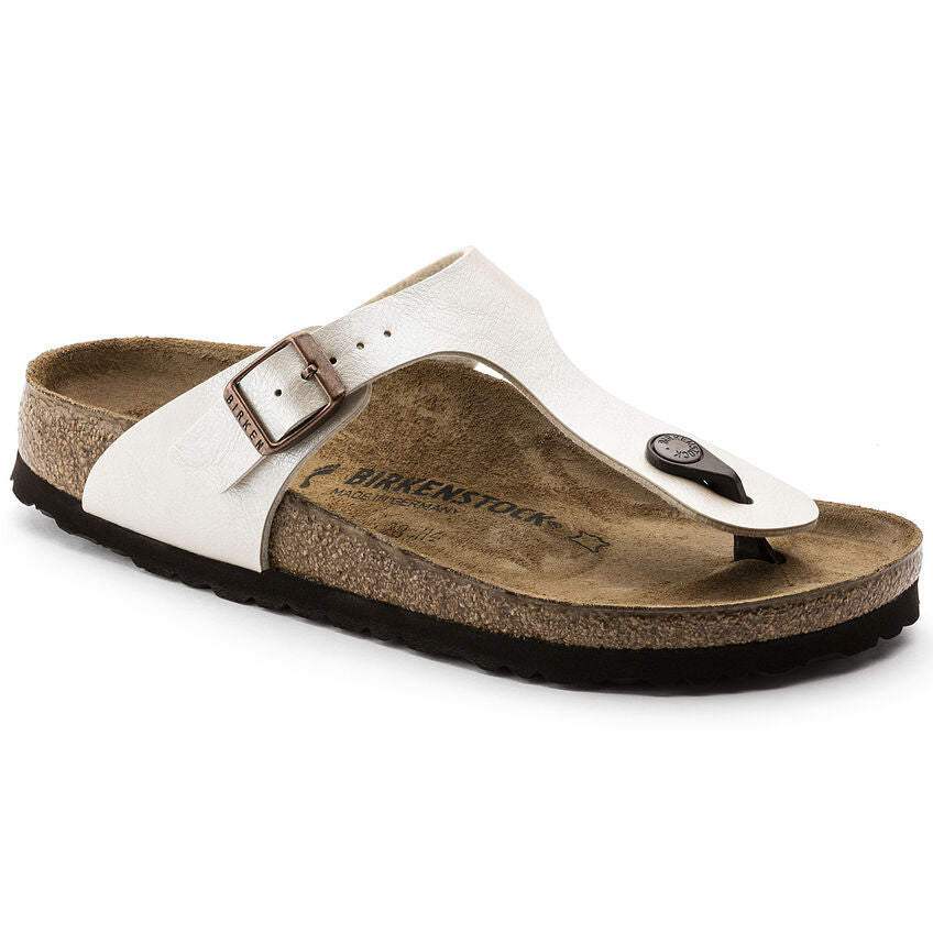 Birkenstock GIZEH 0943871 Graceful Pearl White | Birko-Flor Largeur Régulière - Boutique du Cordonnier