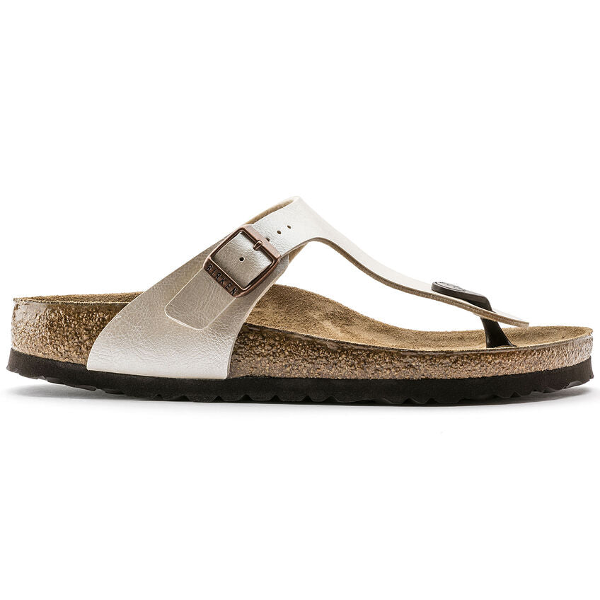 Birkenstock GIZEH 0943871 Graceful Pearl White | Birko-Flor Largeur Régulière - Boutique du Cordonnier