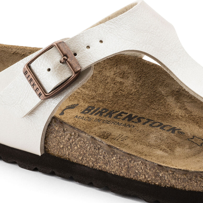 Birkenstock GIZEH 0943871 Graceful Pearl White | Birko-Flor Largeur Régulière - Boutique du Cordonnier