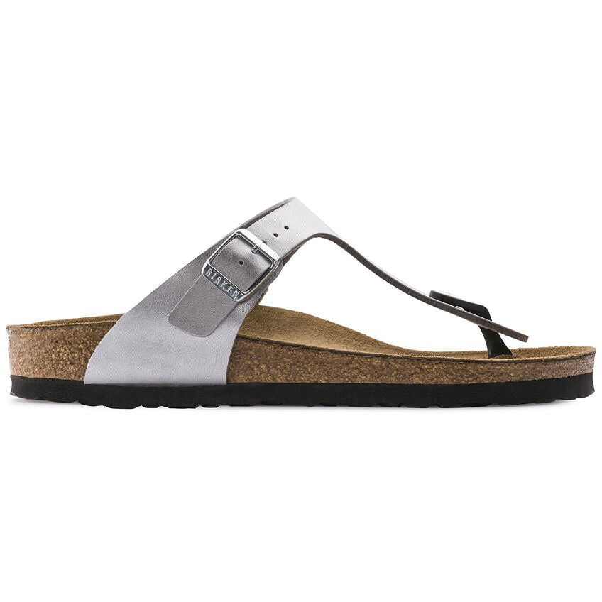 Birkenstock GIZEH 043851 Silver | Birko-Flor Largeur Régulière - Boutique du Cordonnier