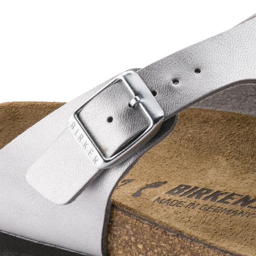 Birkenstock GIZEH 043851 Silver | Birko-Flor Largeur Régulière - Boutique du Cordonnier