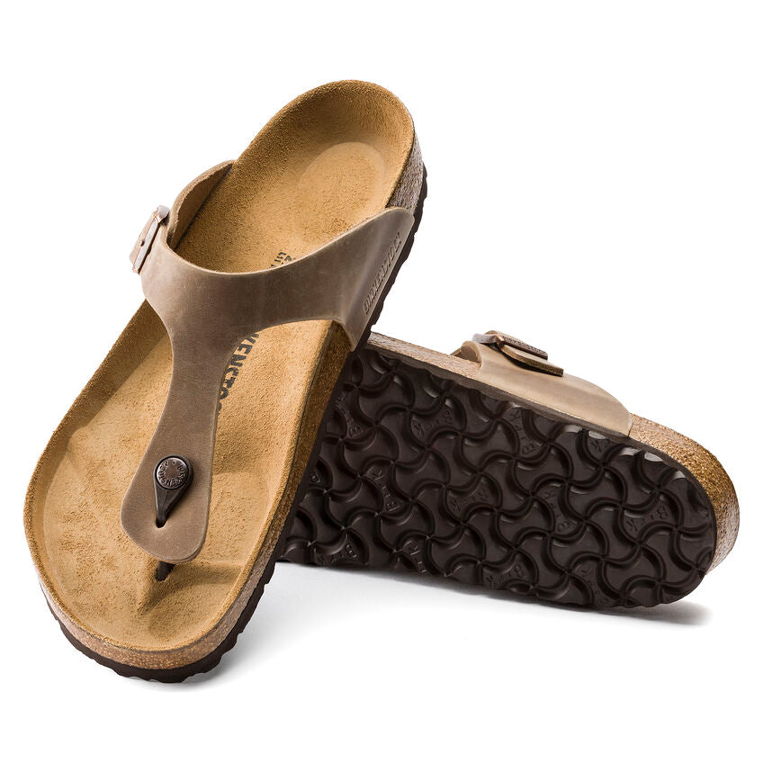 Birkenstock GIZEH 0943811  Tobacco Brown | Cuir Largeur Régulière - Boutique du Cordonnier