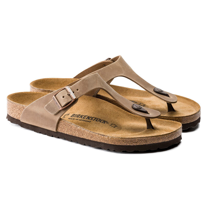 Birkenstock GIZEH 0943811  Tobacco Brown | Cuir Largeur Régulière - Boutique du Cordonnier