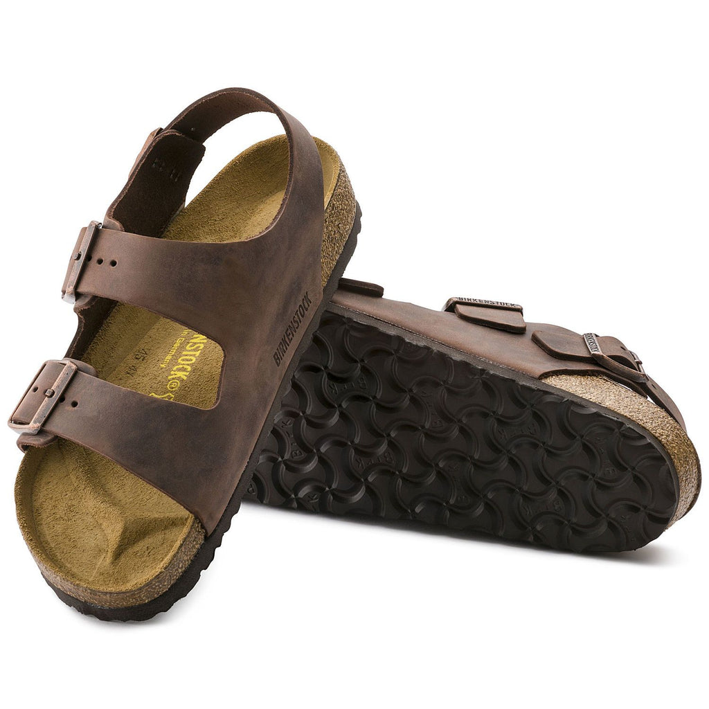 Birkenstock Milano 034871 Havana Oiled Leather Largeur Régulière - Boutique du Cordonnier