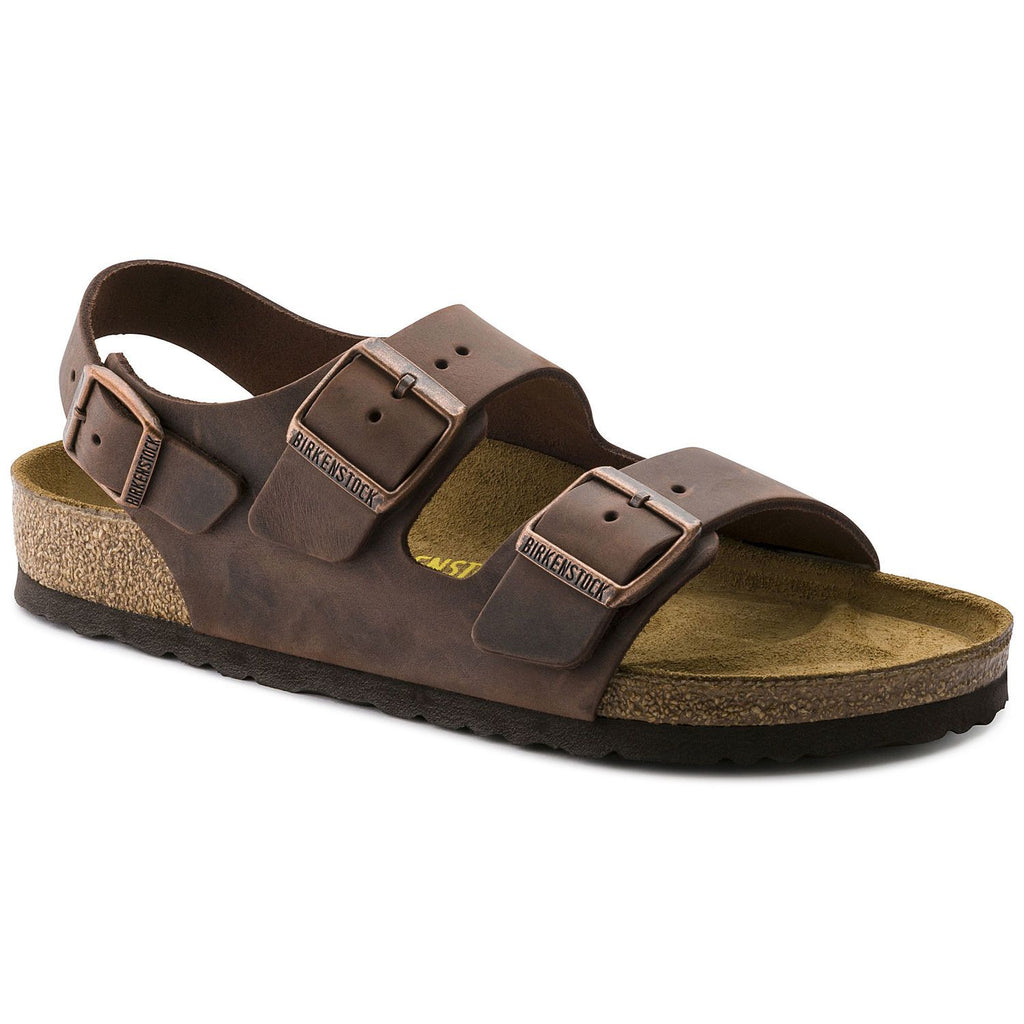 Birkenstock Milano 034871 Havana Oiled Leather Largeur Régulière - Boutique du Cordonnier