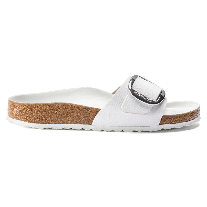 Birkenstock MADRID BIG BUCKLE 1018866 Blanc | Cuir Largeur Étroite - Boutique du Cordonnier