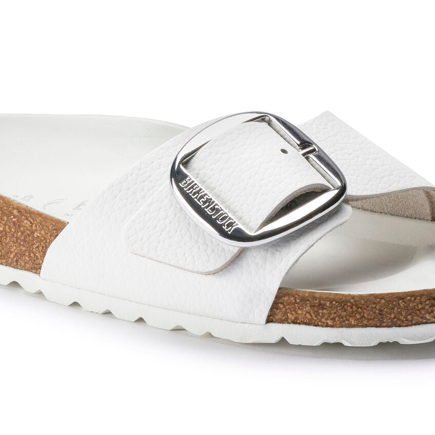 Birkenstock MADRID BIG BUCKLE 1018866 Blanc | Cuir Largeur Étroite - Boutique du Cordonnier