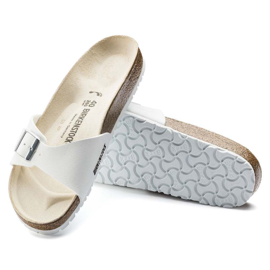 Birkenstock MADRID 040733 White Birko-Flor étroit - Boutique du Cordonnier