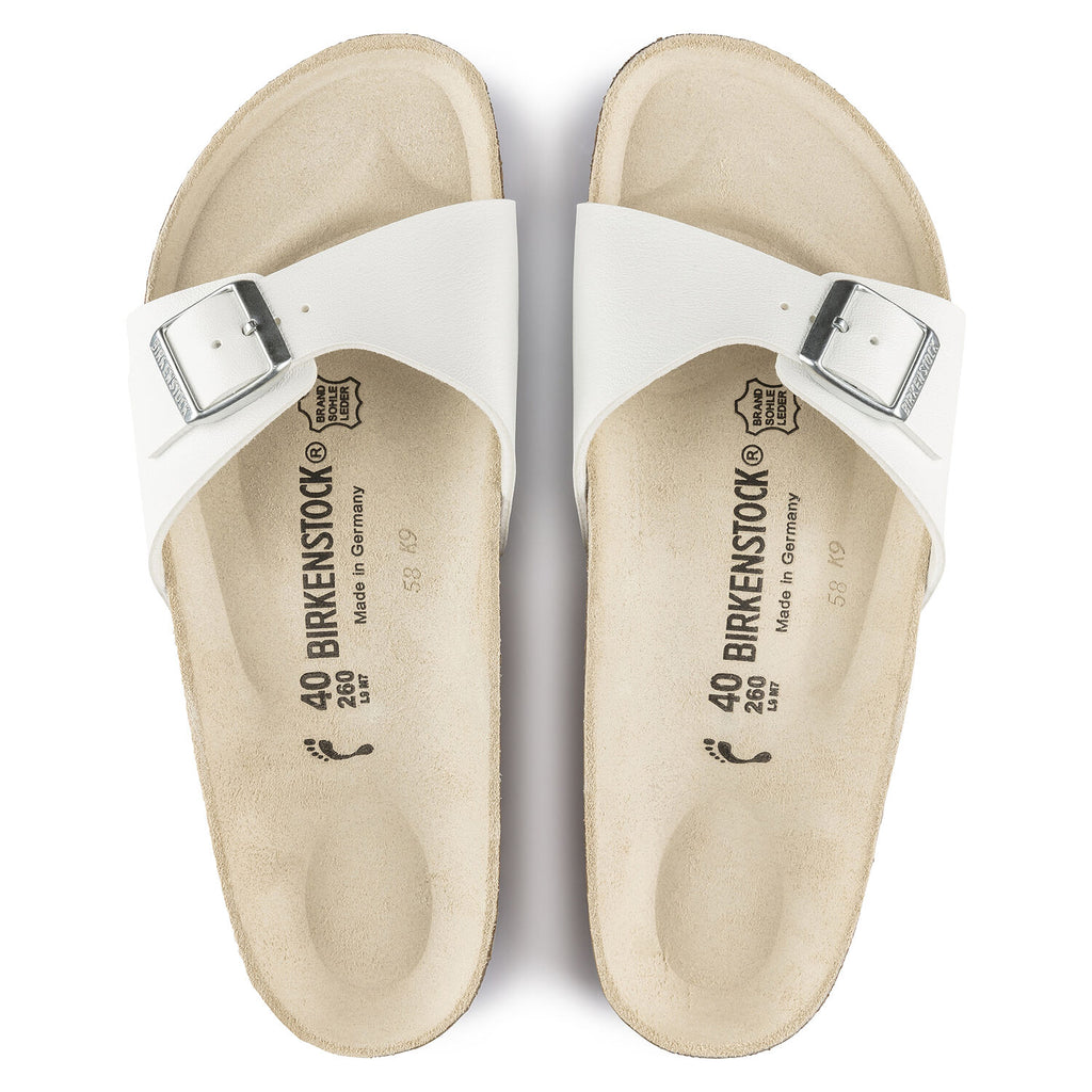 Birkenstock MADRID 040733 White Birko-Flor étroit - Boutique du Cordonnier