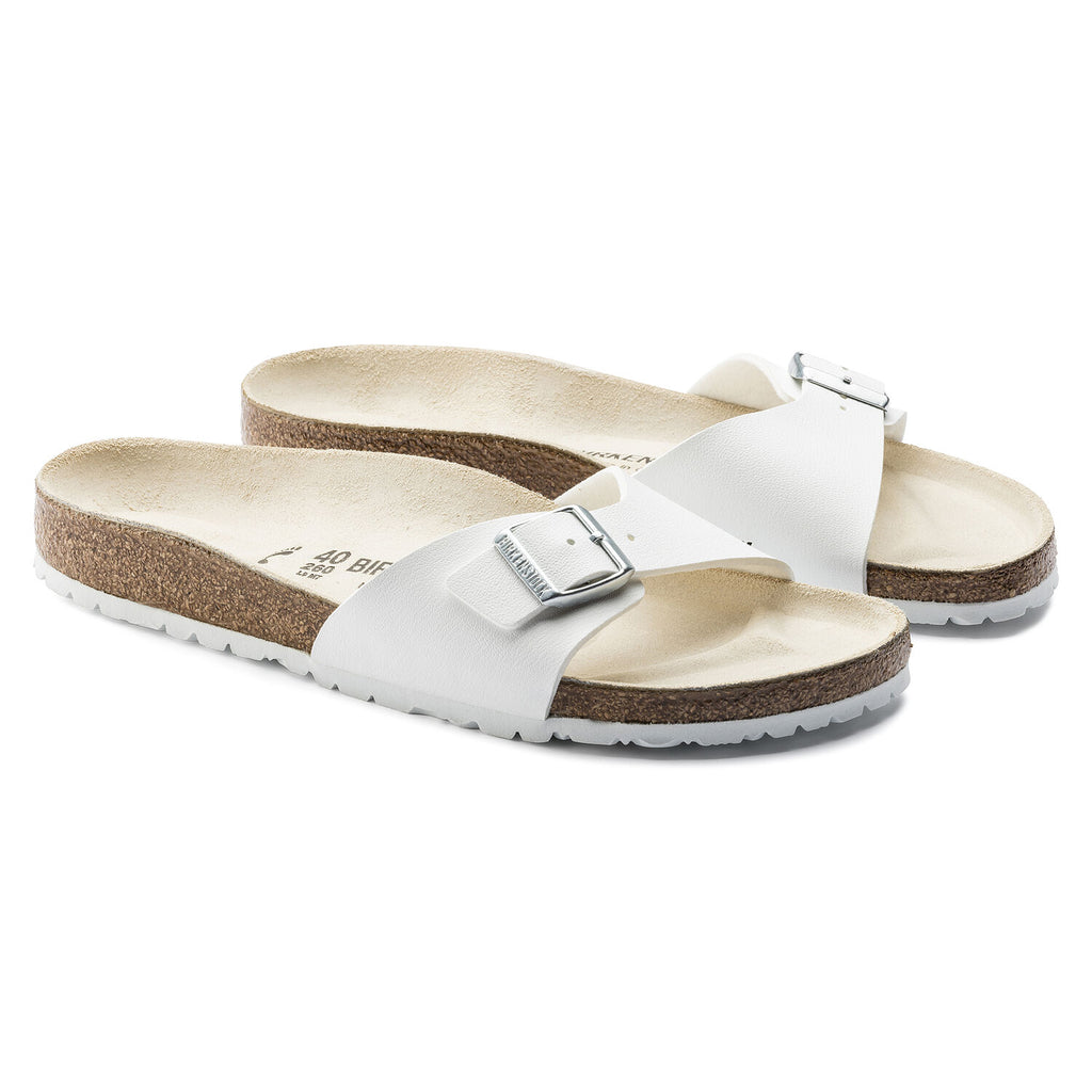 Birkenstock MADRID 040733 White Birko-Flor étroit - Boutique du Cordonnier