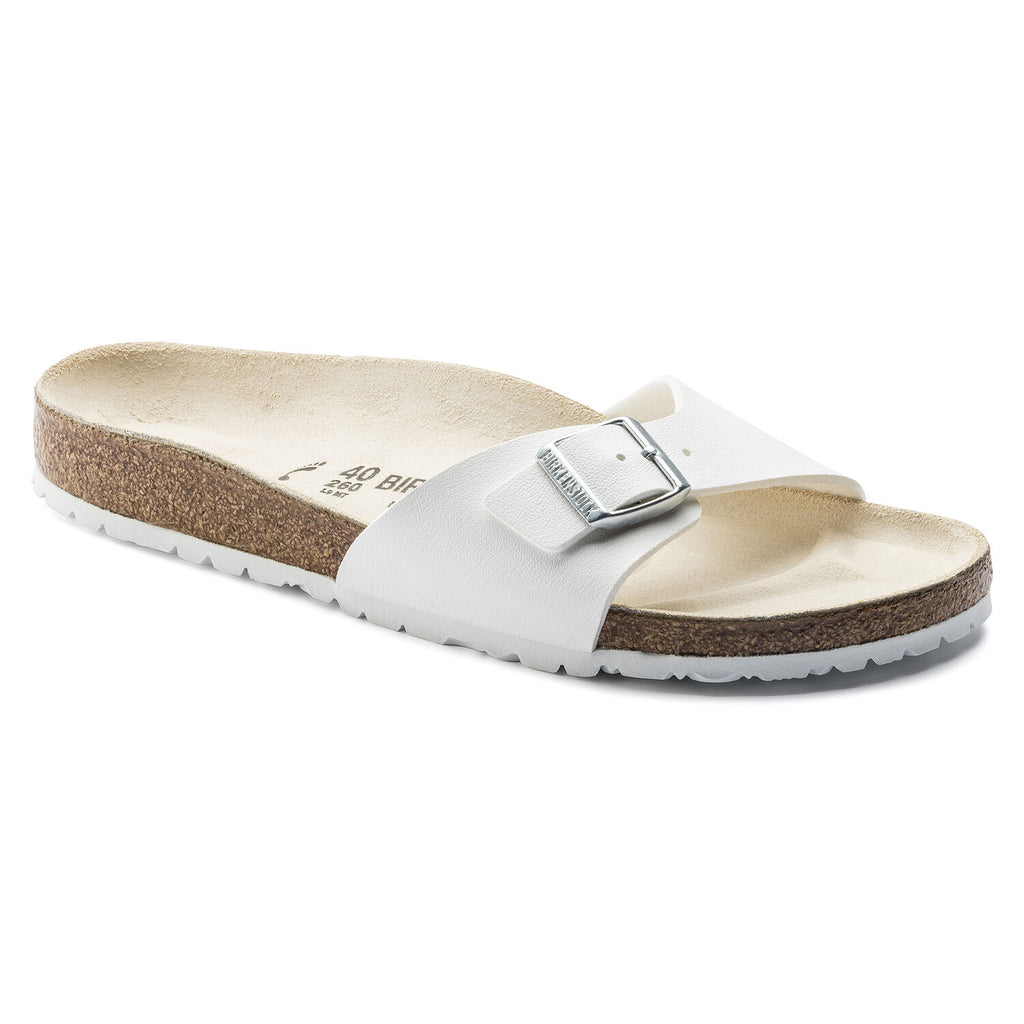 Birkenstock MADRID 040733 White Birko-Flor étroit - Boutique du Cordonnier