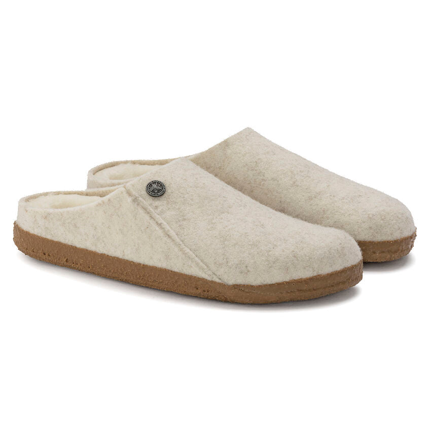 Birkenstock ZERMATT Shearling 1023195 Ecru | Feutre de laine Largeur Étroite - Boutique du Cordonnier