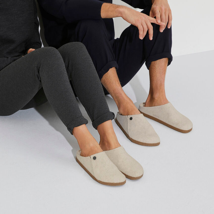 Birkenstock ZERMATT Shearling 1023195 Ecru | Feutre de laine Largeur Étroite - Boutique du Cordonnier