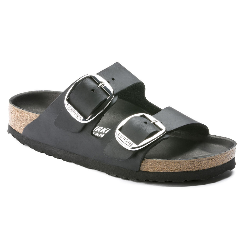 Birkenstock Arizona Big Buckle 1011075 Noir en Cuir Largeur Étroite - Boutique du Cordonnier