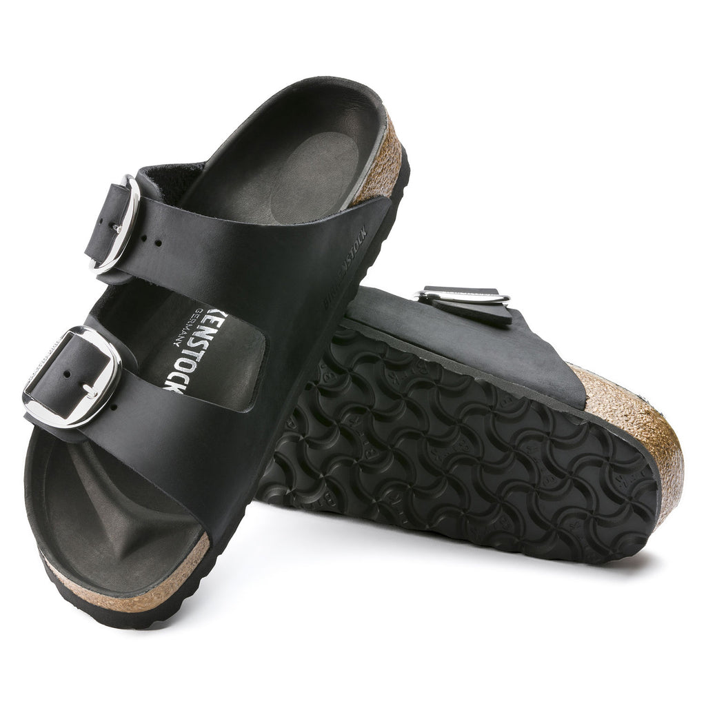 Birkenstock Arizona Big Buckle 1011075 Noir en Cuir Largeur Étroite - Boutique du Cordonnier