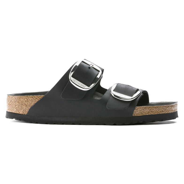 Birkenstock Arizona Big Buckle 1011075 Noir en Cuir Largeur Étroite - Boutique du Cordonnier