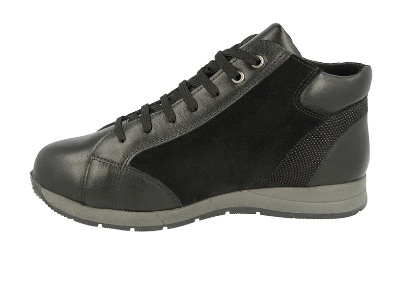 DB Shoes BIRMINGHAM 70893A Noir | Large & Profond Bottines orthopédiques pour femmes - Boutique du Cordonnier