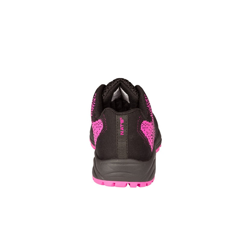 ACE Aurora Chaussures De Sécurité Sportives Femmes S1 SRA - Cuir Noir/Rose Respirantes - Pointure 42