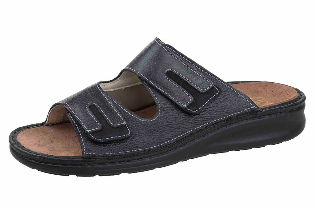 Fidelio 366031-10 Noir Sandale de marche pour hommes avec semelle amovible - Boutique du Cordonnier