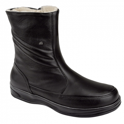 Finn Comfort CORTINA 4001-004099 Black Botte d'hiver Orthopédique avec Semelle Amovible pour Hommes MOUTON VÉRITABLE MADE IN GERMANY - Boutique du Cordonnier