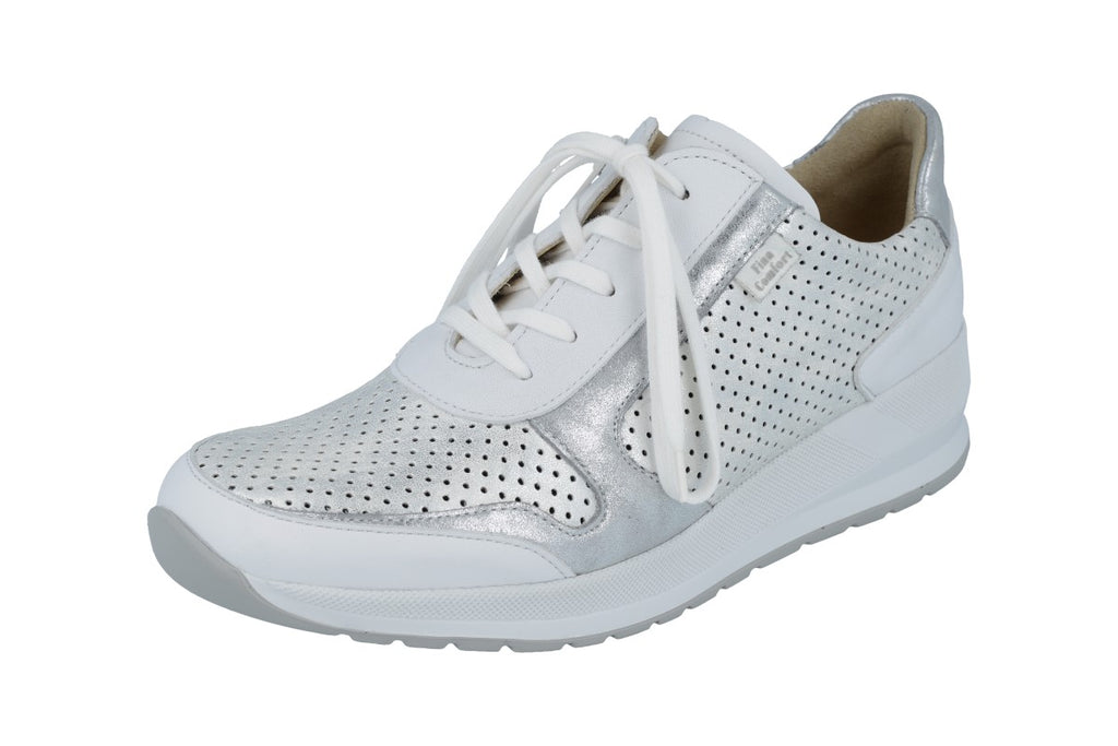 Finn Comfort MORI 5067-902271 Bianco/Silver Chaussures Orthopédiques avec Semelles Amovibles EXTENSIBLE - Boutique du Cordonnier