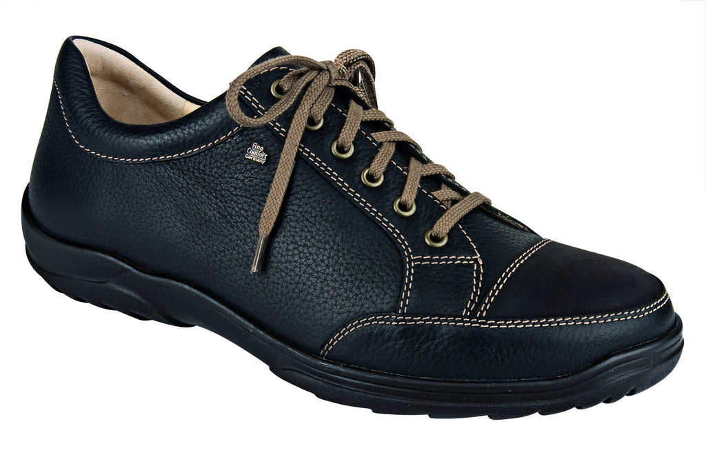 Finn Comfort Alamo 1288-900598 Noir Chaussure Orthopédique avec Semelle Amovible pour Hommes - Boutique du Cordonnier