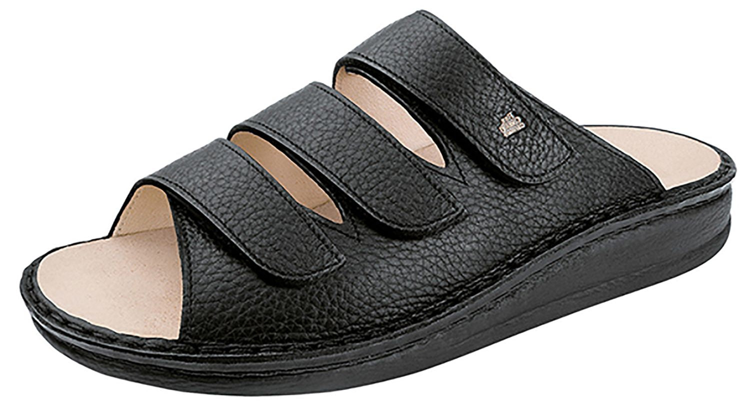 Finn Comfort Women's Korfu Leather Sandals - 1508 Model, Nubuck & Greased Cowhide, Adjustable Velcro Straps