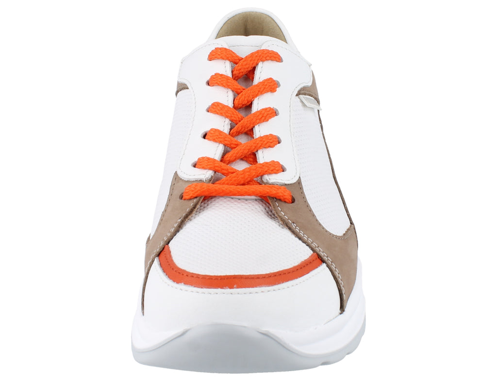 Finn Comfort PICCADILLY 02780-902256 Blanc/Orange/Beige - Boutique du Cordonnier