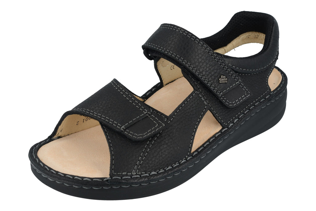 Finn Comfort SKIATHOS 1701-902623 Noir Hillcrest - Boutique du Cordonnier