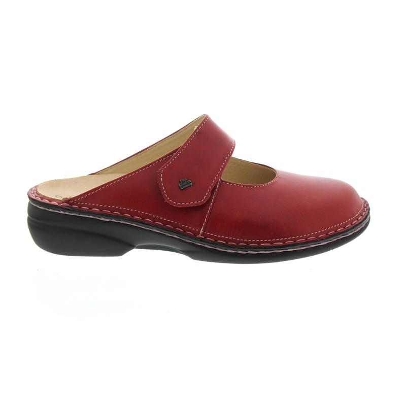 Finn Comfort STANFORD 2552-423147 Rouge | Sabots Orthopédiques avec Semelles Amovibles - Boutique du Cordonnier