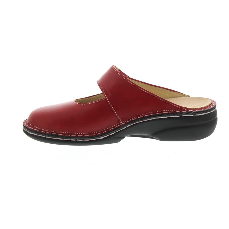 Finn Comfort STANFORD 2552-423147 Rouge | Sabots Orthopédiques avec Semelles Amovibles - Boutique du Cordonnier