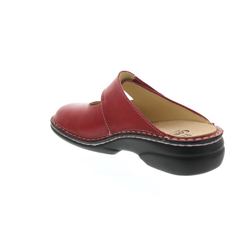 Finn Comfort STANFORD 2552-423147 Rouge | Sabots Orthopédiques avec Semelles Amovibles - Boutique du Cordonnier